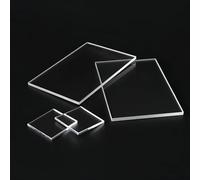 2pcs 200 * 200 * 3mm UV transparent silica quartz glass plate clear quartz panel