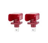 2PCS 200A All-copper Battery Connector Energy Storage Post Lithium Battery Post Through The Wall High-current Copper Terminal Energy Storage Terminal (red)