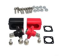 2PCS 200A All-Copper Lithium Battery Connector Terminal Post, Red and Black Storage Posts with Secure Locking for Automotive RV Marine Industrial Power Systems,
