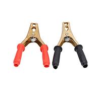2pcs 200A Car Battery Clamp Pure Copper Red Black Electrical Test Clamp Connector