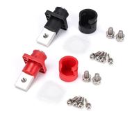 2PCS 200A High Current Terminal Blocks for Lithium Battery Energy Storage Systems, PA66 Flame Retardant Shell, Nickel Plated Brass, IP67 Rated, DC1000V, 35x35mm