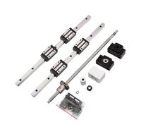 2Pcs 200MM HGR20 Linear Guide Rail with 4 Bearing Block,1Pcs 200MM SFU1204 Ball Screw with Metal Deflector Ball Screw Nut