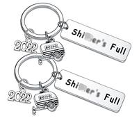 2Pcs 2022 Key Chain RV Accessories for Travel Camping Keyring Happy Camper Owner Journey RV Keychain Adventure Gifts for Men Women Friendship Best Friends Retirement Gifts Trailer Vacation Jewellery