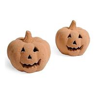 2pcs 2023 New Halloween Stoneware Fire Pits Pumpkins,Durable Reusable Fire Pit Realistic Pumpkins,Fireproof Pumpkins Ceramic, Pumpkins Shaped Fire Stones Fo Fire Pit Bonfire Campfire Fireplaces
