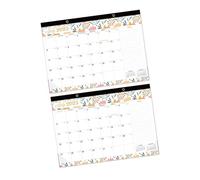 2Pcs 2025-2026 Wall Calendar 18 Month From July 2025 to Dec 2026 Twin-Coil Binding Hanging Monthly Desk
