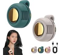 2Pcs 2025 Upgraded Portable Mini Fan Clip On,Small Whirlwind Clip Waist Neck Fan,3-Speed Rechargeable Clip On Fan for Shirt,Portable Silent Mini Bladeless Fans,Cooling Neck Fans for Outdoor Indoor