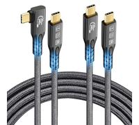 2PCS 20Gbps USB C 3.2 Gen 2x2 Cable, Type C 4K@60Hz UHD Video 5A/240W PD3.1 Fast Charge Cord w/E-Marker Compatible with Thunderbolt 3/4 for Macbook (2, 2PCS USBC 20G 240W 1M)