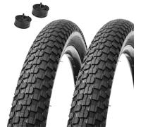 2pcs 20inch BMX Bike Tire and Tube Set | Fit 1.75/1.95/2.125/2.35" Wide Rims | Puncture Proof Tyres for Mountain Beach Cruiser Bicycle(20x2.35 in)