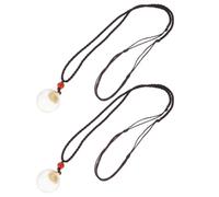 2pcs 20mm Glass Globe Pendant Necklace with Braided Cord for Couples | Easy-fill Hollow Sphere, Fade-resistant Finish, DIY Charm Accessory, Suitable for Glitter, Anniversaries, Christmas,