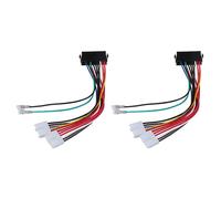 2pcs 20pin Atx To 2port 6pin At Converter Power Cable Cord For 286 386 486 Computer