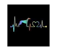 2pcs 20x8.5 cm Decal Greyhound Heartbeat Dog Motorcycle Decorative Accessories WaterproofCar Stickers Vinyl(3,40x17 cm)