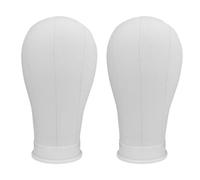 2Pcs 21-22 Inch Canvas Mannequin Head With Mount Hole For Professional Wigs Making Styling And Display Manikin Head Multi Purpose Display Mannequin