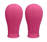 2Pcs 21-22 Inch Canvas Mannequin Head With Mount Hole For Professional Wigs Making Styling And Display Manikin Head Multi Purpose Display Mannequin