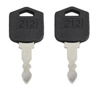 2PCS 212 Ignition Keys D554212 - Compatible with Doosan & Daewoo Forklifts D25 D35 G25 G35 - Replacement Starter Keys for Forklift & Skid Steer Trucks