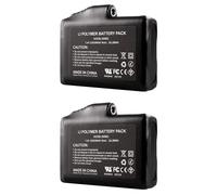 2Pcs 2200mAh 7.4V Rechargeable Lithium Polymer Battery, Polymer Lithium Ion Batteries for Heated Gloves and Sock, UL FCC Certification, Black
