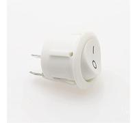 2Pcs 220V Round SPDT ON-Off Rocker Switch KCD1-105 White Black Red AC 250V/6A 125V/10A Toggle Switch 2Pin (Color : 1)(3)