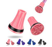 2pcs 22mm Thick Anti-Slip Rubber Crutch Tips for the Elderly, Light Grey,Pink