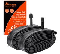 2PCS 24 inch Heavy Duty Bike Tubes 24x2.10 24x2.125 24x2.25 24x2.35 24x2.40 ETRTO 57/62-507 AV32mm Schrader Valve 24" Bicycle Tubes Compatible 24x2.10/2.125/2.25/2.35/2.40 Road/MTB Bike Tyre Tube