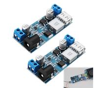 2Pcs 24v/12v to 5v Converter, 5A Power Buck Converter, 12V to 5V DC-DC Power Down Module, High Efficiency Voltage Regulator for DIY Electronic Projects, Wide Compatibility Efficient-Power Conversion