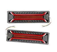 2PCS 24V Dynamic Car Truck Tail Light Reverse Signal Lamp Turn Rear Brake Lights Trailer Lorry Bus Camper Caravan Rear Tail Brake Light(46cm)