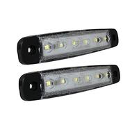 2pcs 24V Led White Clear Side Front Cab Marker Light Lamp Truck Compatible with Man Daf Volvo