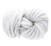 2Pcs 250g Super Chunky Yarn Hand Knitting Bulky Arm Line Roving Knitted Blanket Threads Thick Carpet Hats for Crochet & Knitting(2 White)