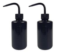 2Pcs 250ml 8.5oz Plastic Safety Wash Bottle,Narrow Mouth Squeeze Bottles for Tattoo Wash,Chemistry, Industry, Lab & Gardening-Black