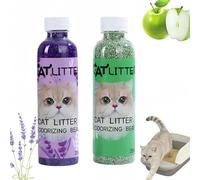 2PCS 250ML Cat Litter Box Deodorant,Plant-Based Pet Odour Eliminator & Urine Odour Remover,Long-Lasting Freshness,Cat Litter Smell Eliminator,C/at L/itter Deodoriser(Apple+Lavender)