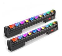 2Pcs 250W RGBW Wall Washer Light 10X25W LED Rotatable Dot Beam Moving Head Stage Light Compatible with U King Party KTV Club Bar Wedding DJ(2Pcs Lights)