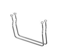 2PCS 25cm Black/Chrome Motorcycle Saddlebag Support Bar Bracket Guard Rail Luggage Fit For YAM&AHA For H&arley Universal(Chrome)