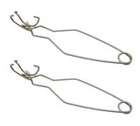 2PCS 25cm Stainless Steel Crucible Tongs, Tongs Melting Dish Holder, Melting Ceramic Crucible Bowl Dish Cup Holder, Tong Holder Clamp Graphite Furnace Plier for Casting Jewelry Making Tool