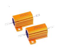 2PCS 25W RX24 Aluminum Power Metal Shell Case Wirewound Resistor 0.1~100K 1R 10R 100R 4.7K 5.1K 10K 15K 20K 22K 30K 50K 75K Ohm(25W-150 Ohm)
