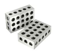 2pcs 25x50x75mm Block 23 Hole Parallel Pad Clamping Block Lathe Tool Accuracy 0.005mm