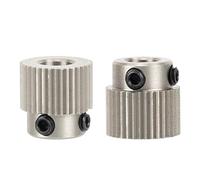 2pcs 26 36 Teeth Bore 5mm MK7 MK8 Extruder Feeder Driver Gear Extrusion Wheel Gear 3D Printer Parts Stainless Steel Teeth Pulley(36 Teeth Bore 5mm)