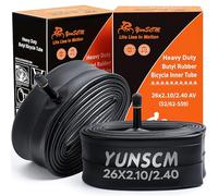 2PCS 26" Heavy Duty Bike Tubes 26x2.10 26x2.125 26x2.20 26x2.25 26x2.30 26x2.35 26x2.40 ETRTO 52/62-559 AV32mm Schrader Valve 26" Bicycle Inner Tubes Compatible 26x2.1/2.20/2.25/2.35/2.40 Tyre Tube