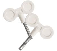 2pcs 27mm Metal T Shape Winding Key Replacement for Music Box | Comfortable to Hold Handle, White Finish, Simple Installation, Suitable for Collectors, Hobby Crafters and Home Repair
