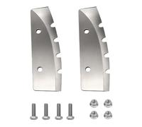 2pcs 28340 Ice Auger Blades Replacement Compatible with Eskimo Quantum Thunderbay HT Ice Drills, Alloy Steel Serrated Blades with Screws & Nuts for Most 8in/20.32cm Power Icing Auger Parts