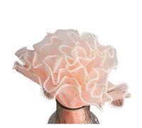 2PCS 28cm X 4Yds Flower Wrapping Paper - Pearl Wave Yarn Lace Mesh For Florist Bouquets, Party Decorations, Valentine Gifts, DIY Packaging Supplies(Pearl PinK)