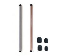 2PCS 2in1 Stylus Pen for Samsung Galaxy Tab Tab A9+ / A8 / A7 / A7 Lite, High Sensitivity & Precision Styli Pencil for Apple iPad/iPad Pro/Fire HD/Microsoft/Surface/All Touch Devices (Gray+Gold)