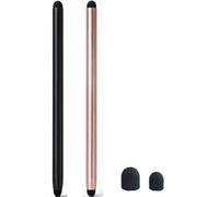 2PCS 2in1 Stylus Pen for Samsung Galaxy Tab Tab A9+ / A8 / A7 / A7 Lite, High Sensitivity & Precision Styli Pencil for Apple iPad/iPad Pro/Fire HD/Microsoft/Surface/All Touch Devices (Black+Gold)