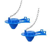 2Pcs 2inch Universals Toilet Stoppers Flapper Replacement Flush Valves Covers with Stainless Chain Replacement