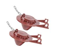 2Pcs 2inch Universals Toilet Stoppers Flapper Replacement Toilet Flapper Flush Valves Covers with Stainless Chain Replacement