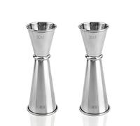 2pcs 2oz & 1oz Dual Jigger for Bartending, Stainless Steel Cocktail Measuring Cup Double Spirit Measure Bar Jigger for Home Bar Bartender Supplies