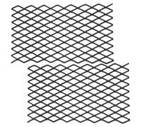 2pcs 2pcs Fireplace Grate Metal Mesh Screen 31x18x0.2cm Black | High-density Breathable Weave, Withstands Heat, Controls Sparks, Tool-Free Fitting for Indoor Fireplaces or Outdoor Fire Pits