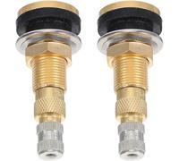 2pcs, 2pcs Tubeless Tire Valve Stems, Made of constructed from solid brass material, this valve stem is built to withstand wear and tear, extending its service life in tough environments, Wide comp...