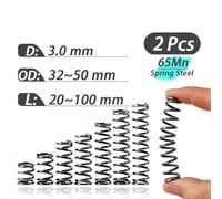2pcs 3.0mm 65Mn Steel Compression Springs OD 32mm/34mm/35mm/36mm/38mm High-Strength Vibration Control & Load Resistance Spring Wire(30mm,36mm)