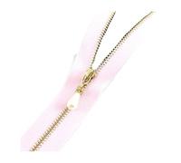 2Pcs 3# 15-70cm Metal Decorative Zipper Opening/Closing Zipper Clothing Jacket Repair Sewing Accessories,Pink Gold,CloseEnd-30cm