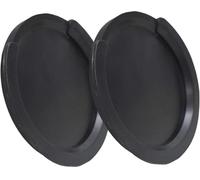 2Pcs 3.26 Inch Guitar Soundhole Cover Soft Rubber Feedback Buster for Acoustic Guitar, Black