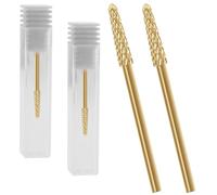 2Pcs 3/32" Cuticle Bit Gel Remover Drill Bit, Remove Dead Skin Small Cone Clean Medium Grit Carbid Professional Manicure Tool for Electric Nail Drills Conical Accessories for Home Use Nail Salons