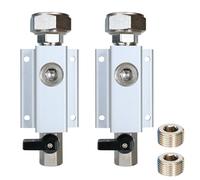 2PCS 3/4'' Compressed Air Outlet Kit, 1/2 Inch NPT Outlet Port, Only for 3/4 Inch Compressed Air Piping System, Equipped with Straight Air Piping Fittings and Brass Valves